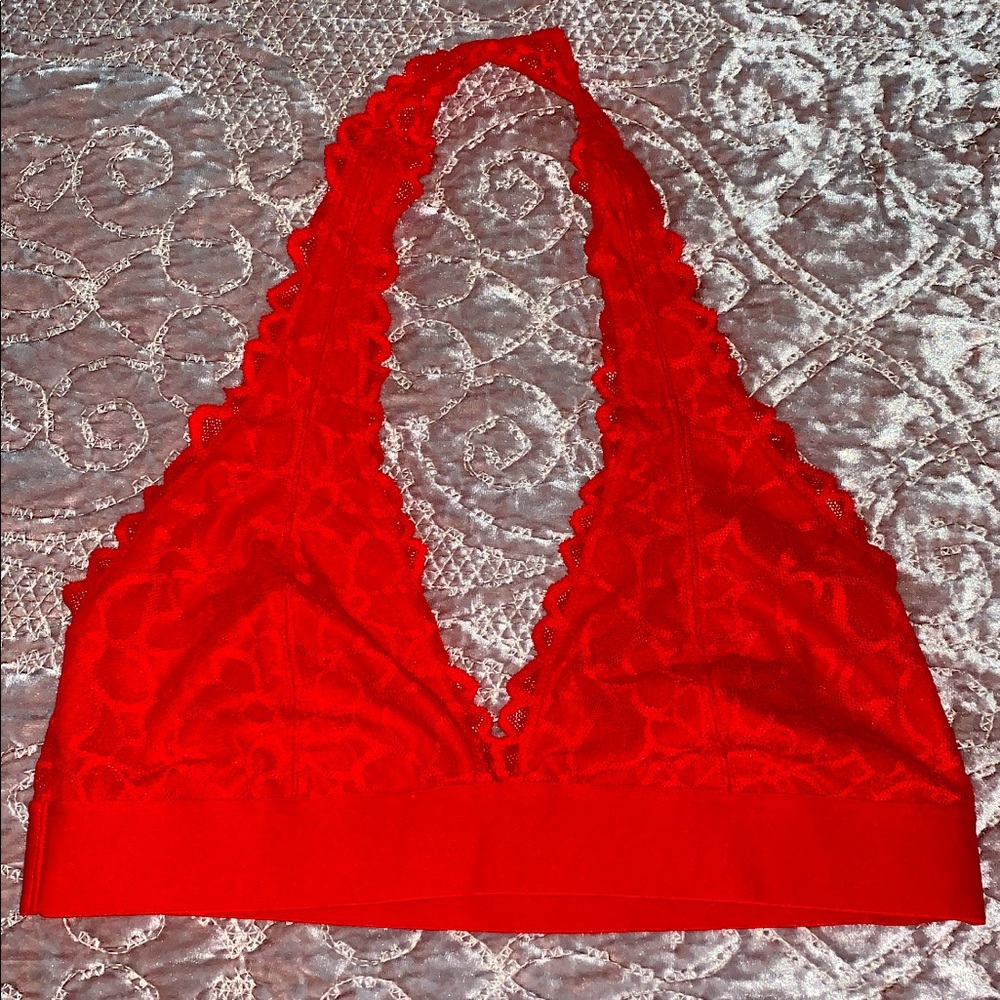 Worn once lace halter bralette. perfect condition
